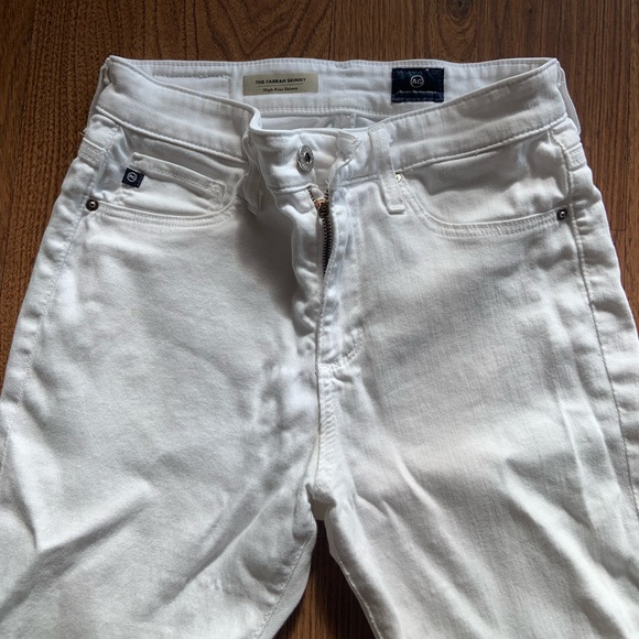 AG Farrah High Rise Skinny White Jeans - Picture 3 of 5